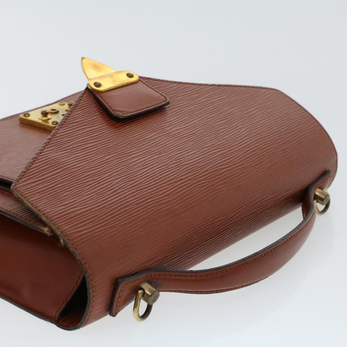 LOUIS VUITTON Epi Monceau Hand Bag Kenya Brown M52123 LV 46266