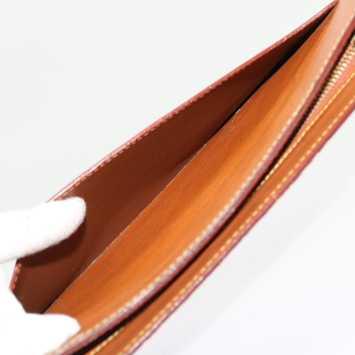 LOUIS VUITTON Epi Pochette Homme Clutch Bag Brown M52528 LV 46269