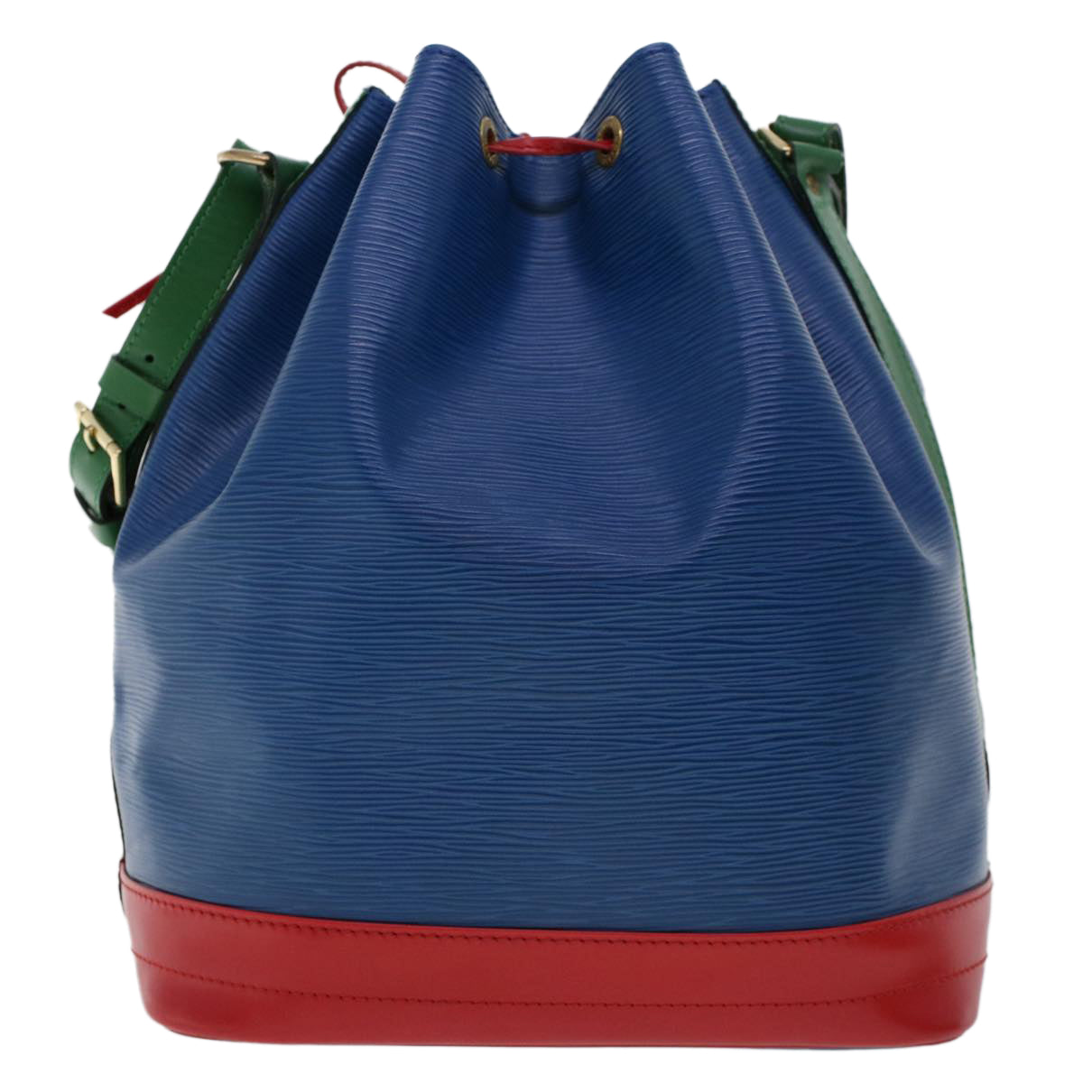 LOUIS VUITTON Epi Tricolor Noe Shoulder Bag Red Blue Green M44084 LV 46274