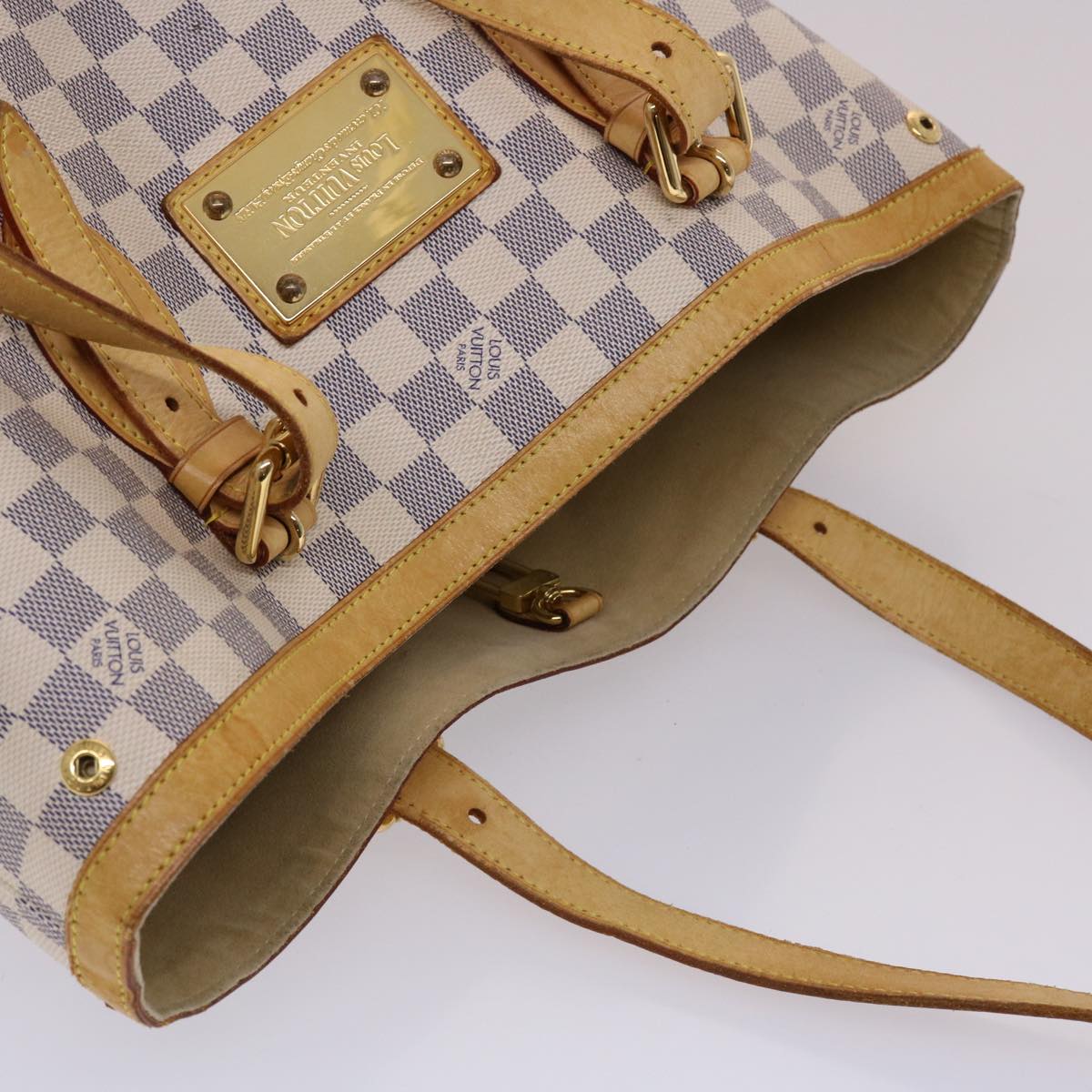 LOUIS VUITTON Damier Azur Hampstead MM Tote Bag N51206 LV 46298