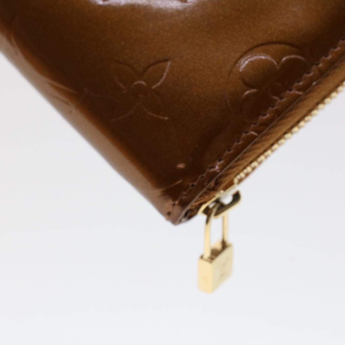 LOUIS VUITTON Monogram Vernis Eldridge Long Wallet Bronze M91127 LV 46300