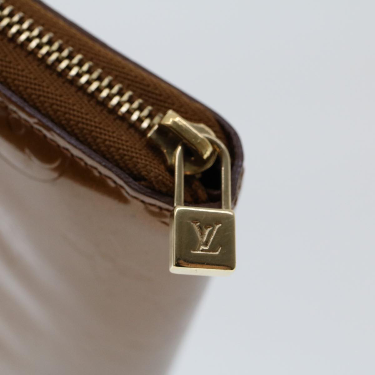 LOUIS VUITTON Monogram Vernis Eldridge Long Wallet Bronze M91127 LV 46300