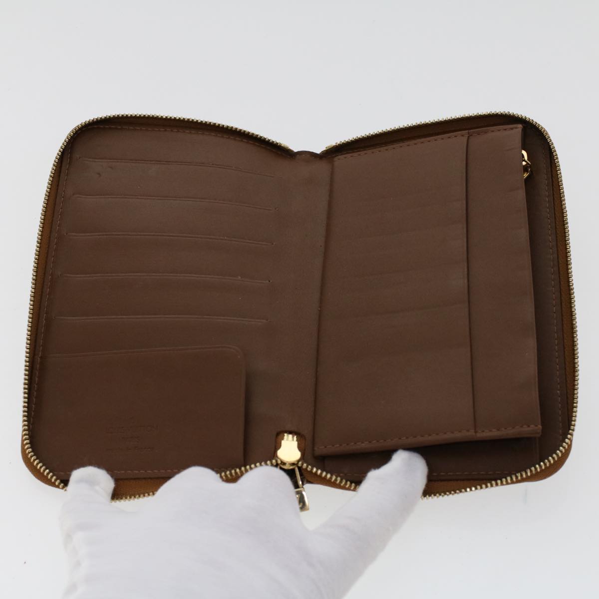 LOUIS VUITTON Monogram Vernis Eldridge Long Wallet Bronze M91127 LV 46300