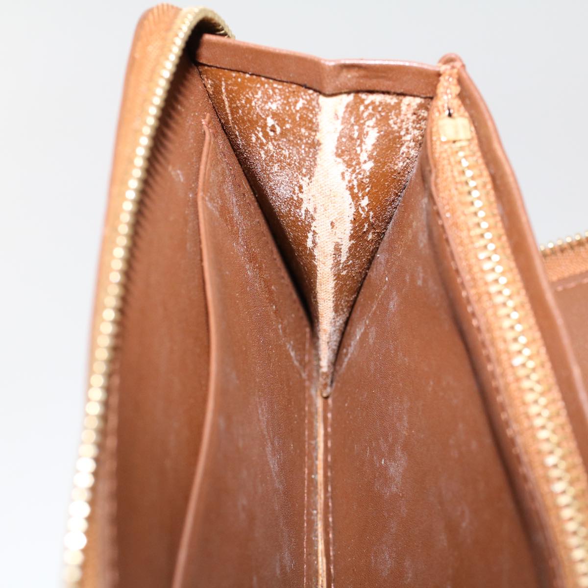 LOUIS VUITTON Monogram Vernis Eldridge Long Wallet Bronze M91127 LV 46300