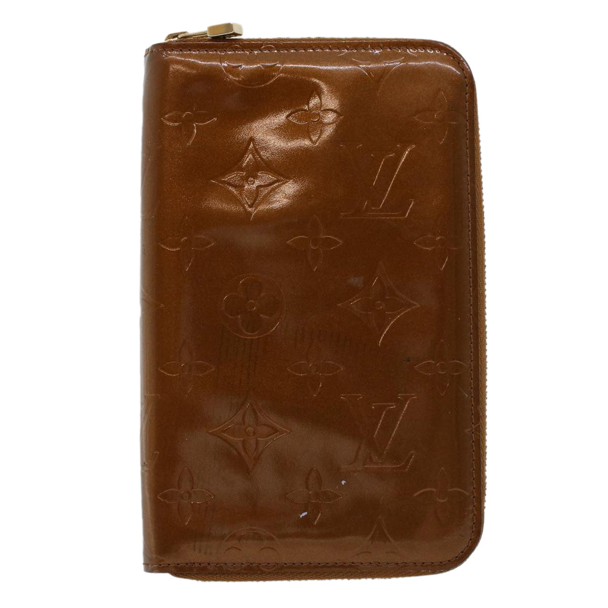 LOUIS VUITTON Monogram Vernis Eldridge Long Wallet Bronze M91127 LV 46300
