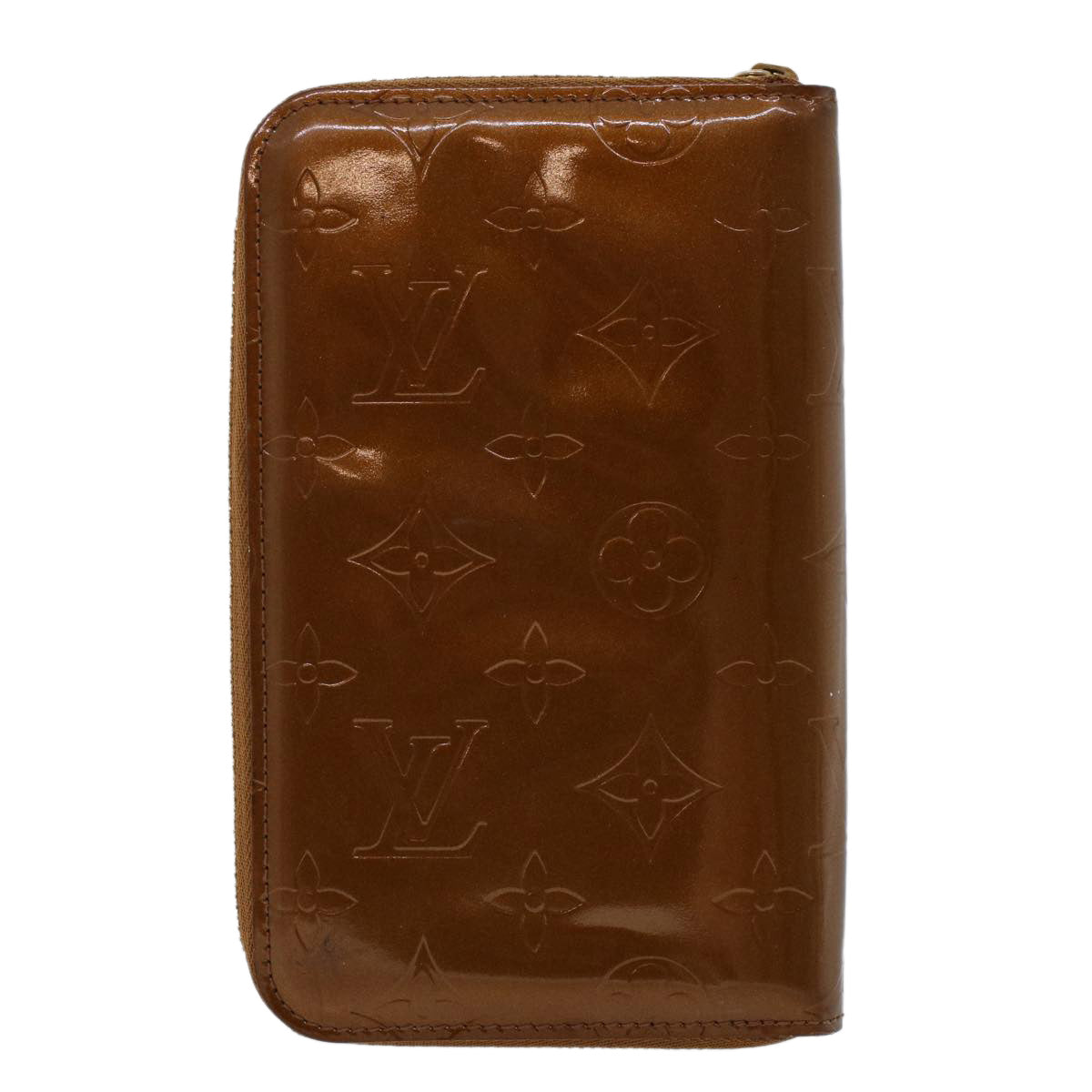 LOUIS VUITTON Monogram Vernis Eldridge Long Wallet Bronze M91127 LV 46300