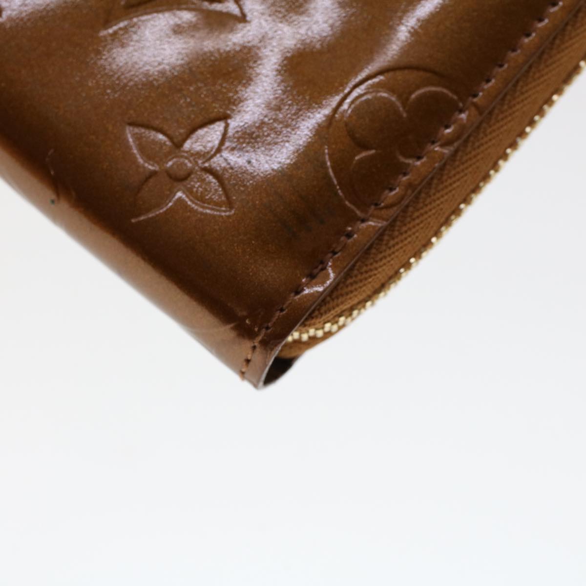 LOUIS VUITTON Monogram Vernis Eldridge Long Wallet Bronze M91127 LV 46300