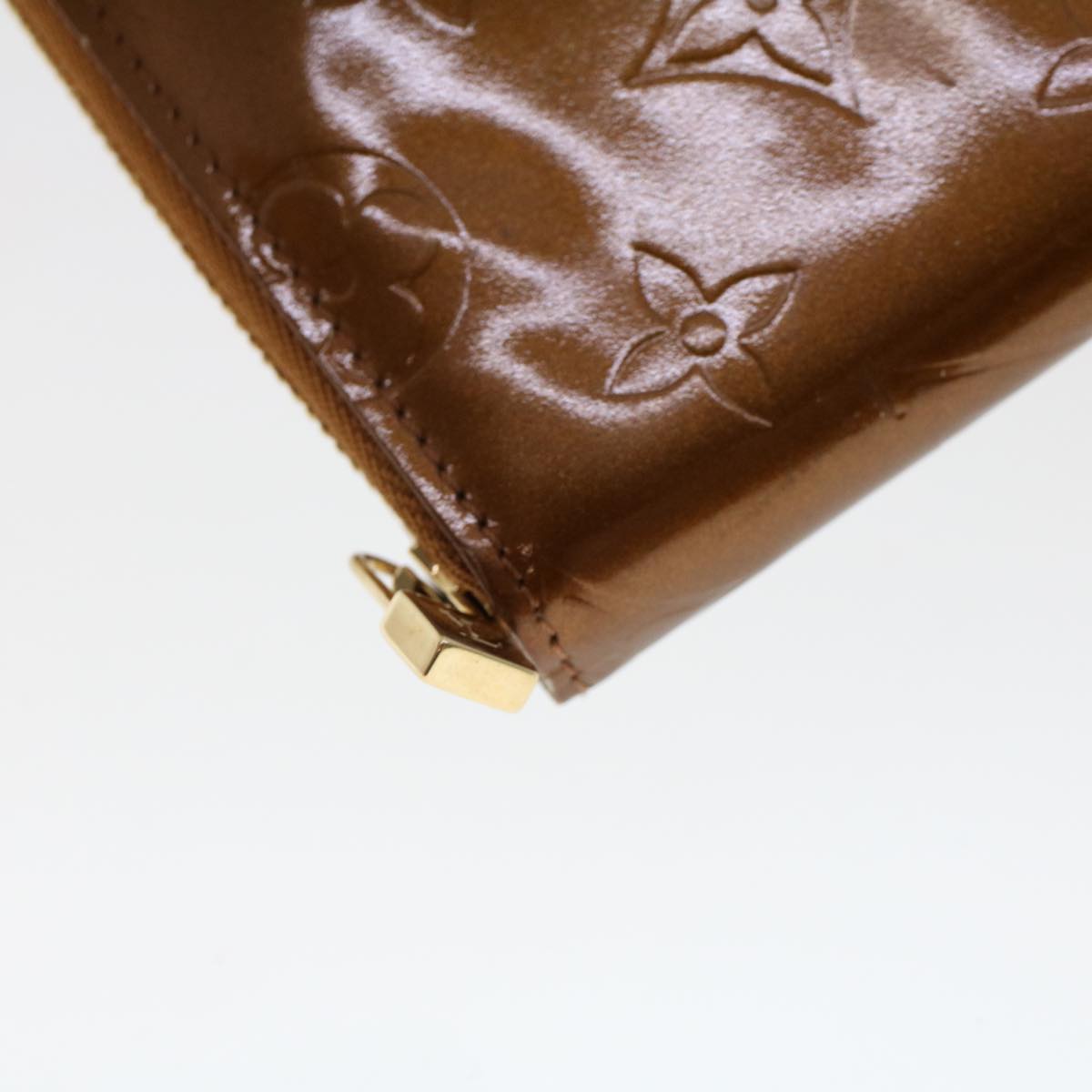 LOUIS VUITTON Monogram Vernis Eldridge Long Wallet Bronze M91127 LV 46300