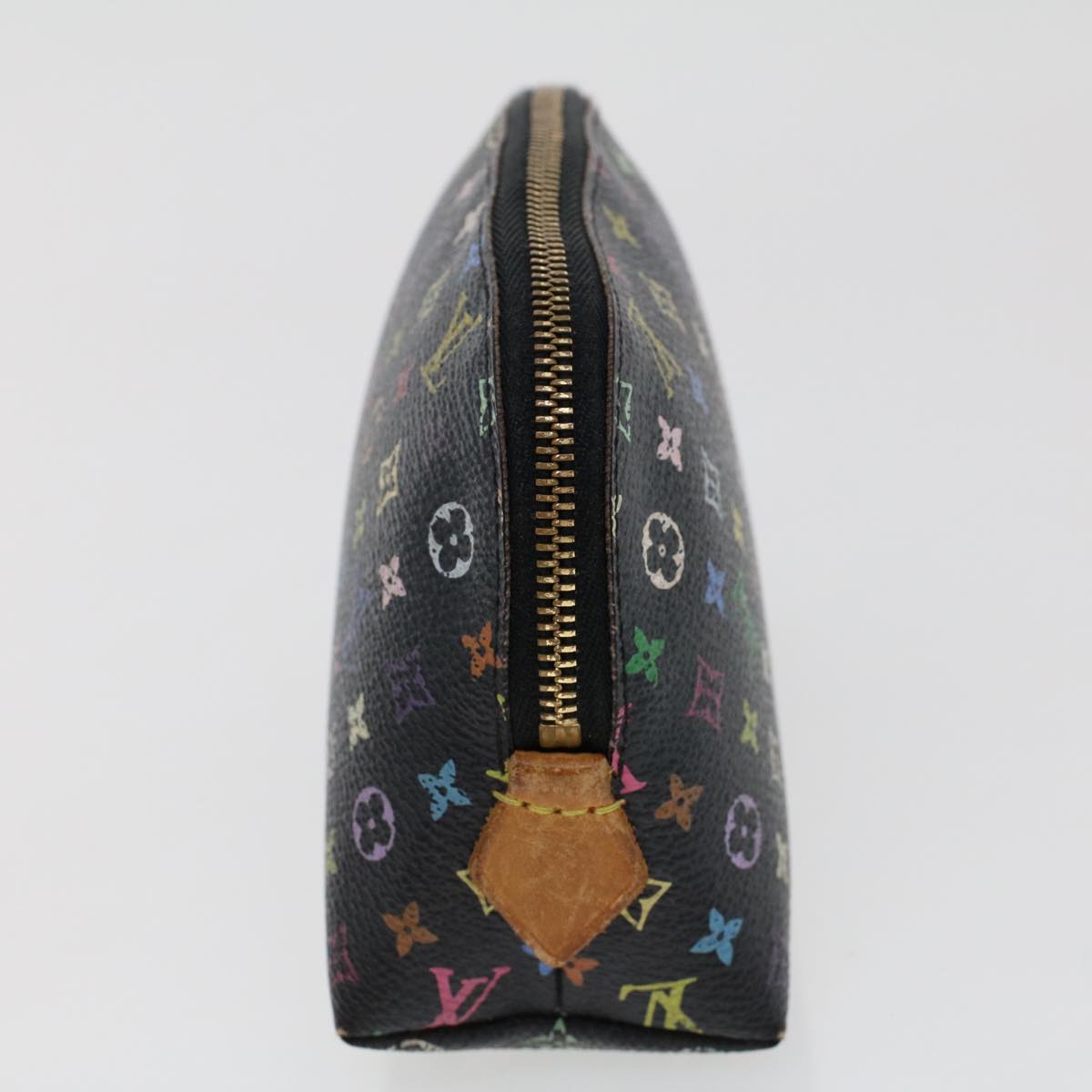 LOUIS VUITTON Monogram Multicolor Pochette Cosmetic Pouch Black M47355 LV 46301