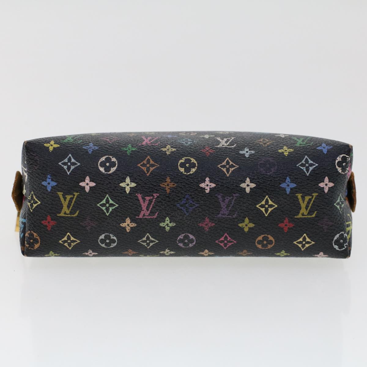 LOUIS VUITTON Monogram Multicolor Pochette Cosmetic Pouch Black M47355 LV 46301