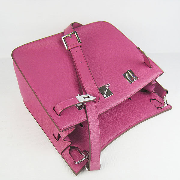 Luxury Hermes Leather Shoulder bag H6508 peach silver
