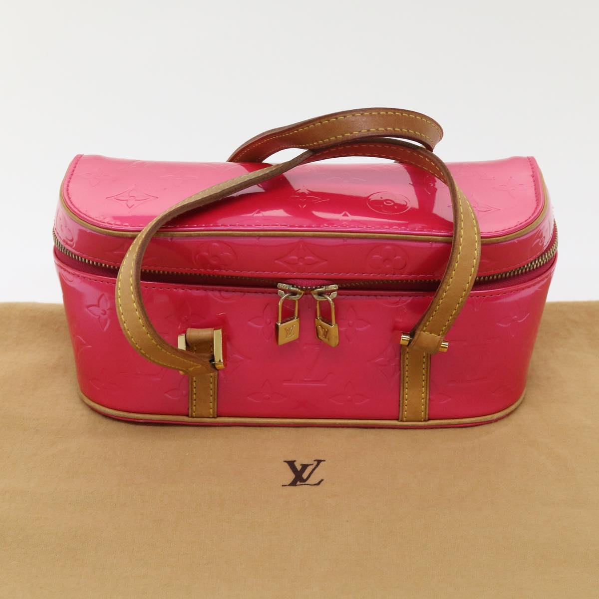 LOUIS VUITTON Monogram Vernis Sullivan Horizontal PM Fuchsia M91269 46334