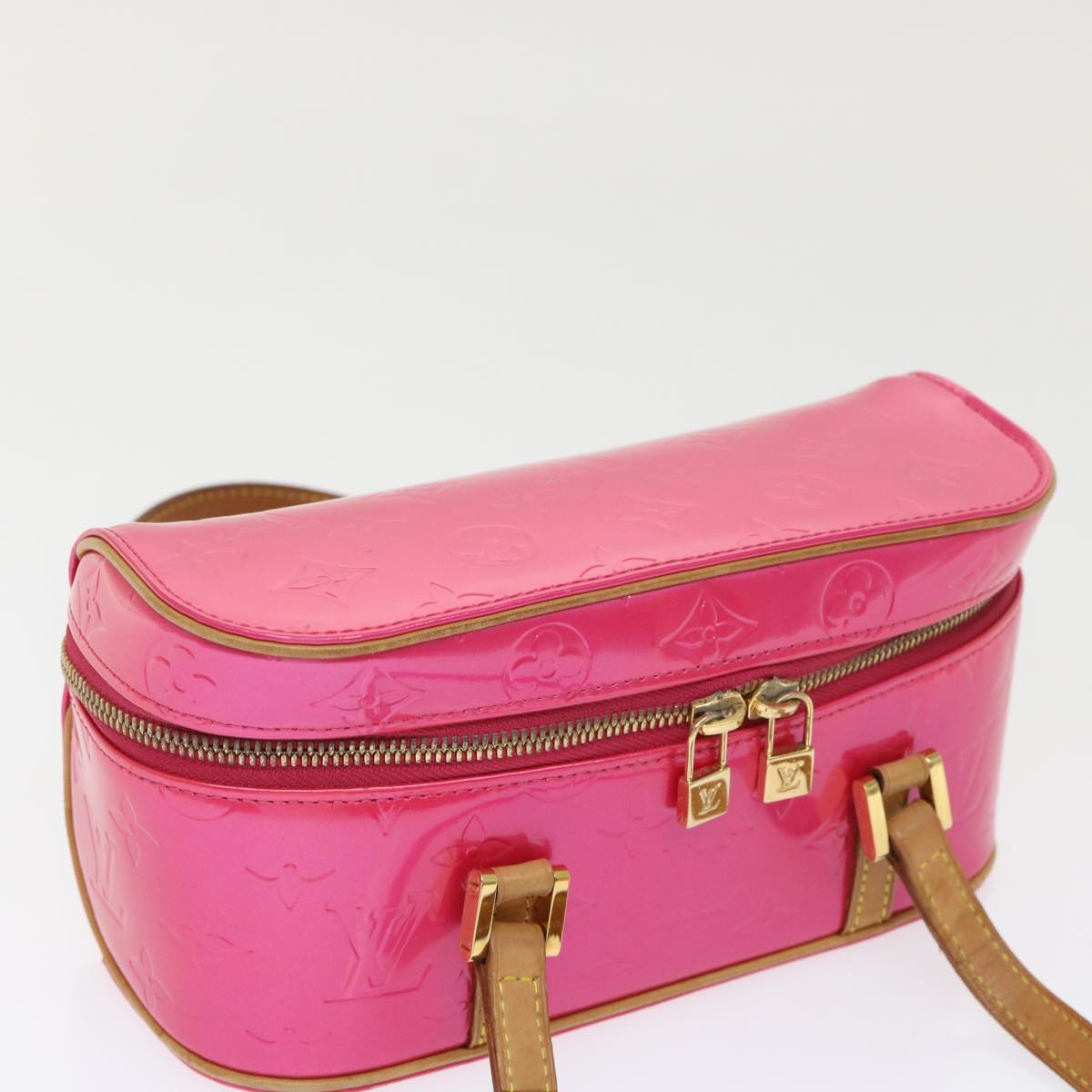 LOUIS VUITTON Monogram Vernis Sullivan Horizontal PM Fuchsia M91269 46334