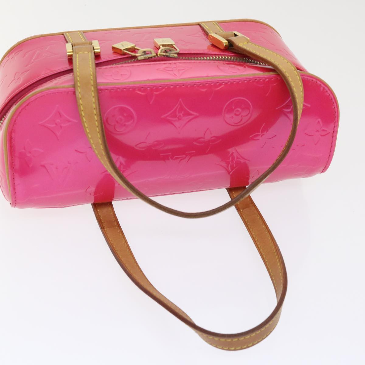 LOUIS VUITTON Monogram Vernis Sullivan Horizontal PM Fuchsia M91269 46334