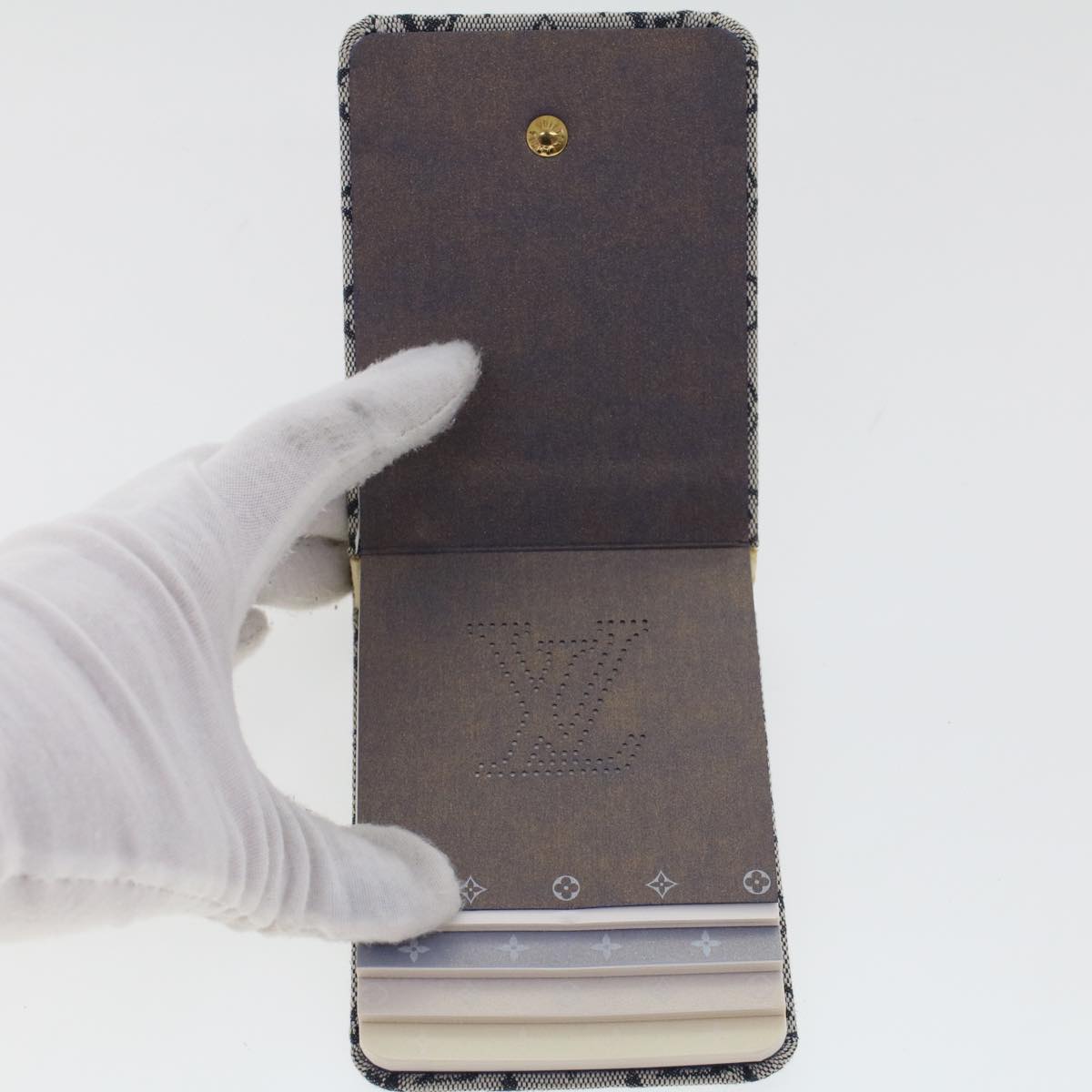 LOUIS VUITTON Monogram Mini Carnet MM Day Planner Cover Blue RR1012 46341