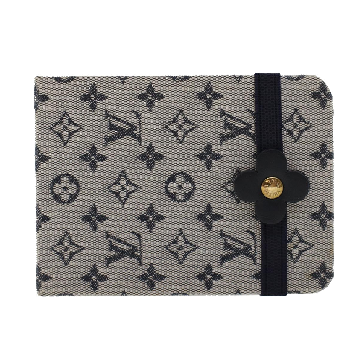 LOUIS VUITTON Monogram Mini Carnet MM Day Planner Cover Blue RR1012 46341