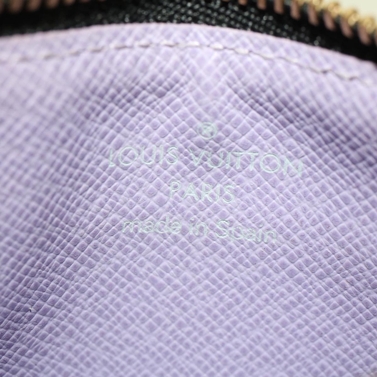 LOUIS VUITTON Monogram Multicolor Pochette Cle NM Purse Black M93735 46342