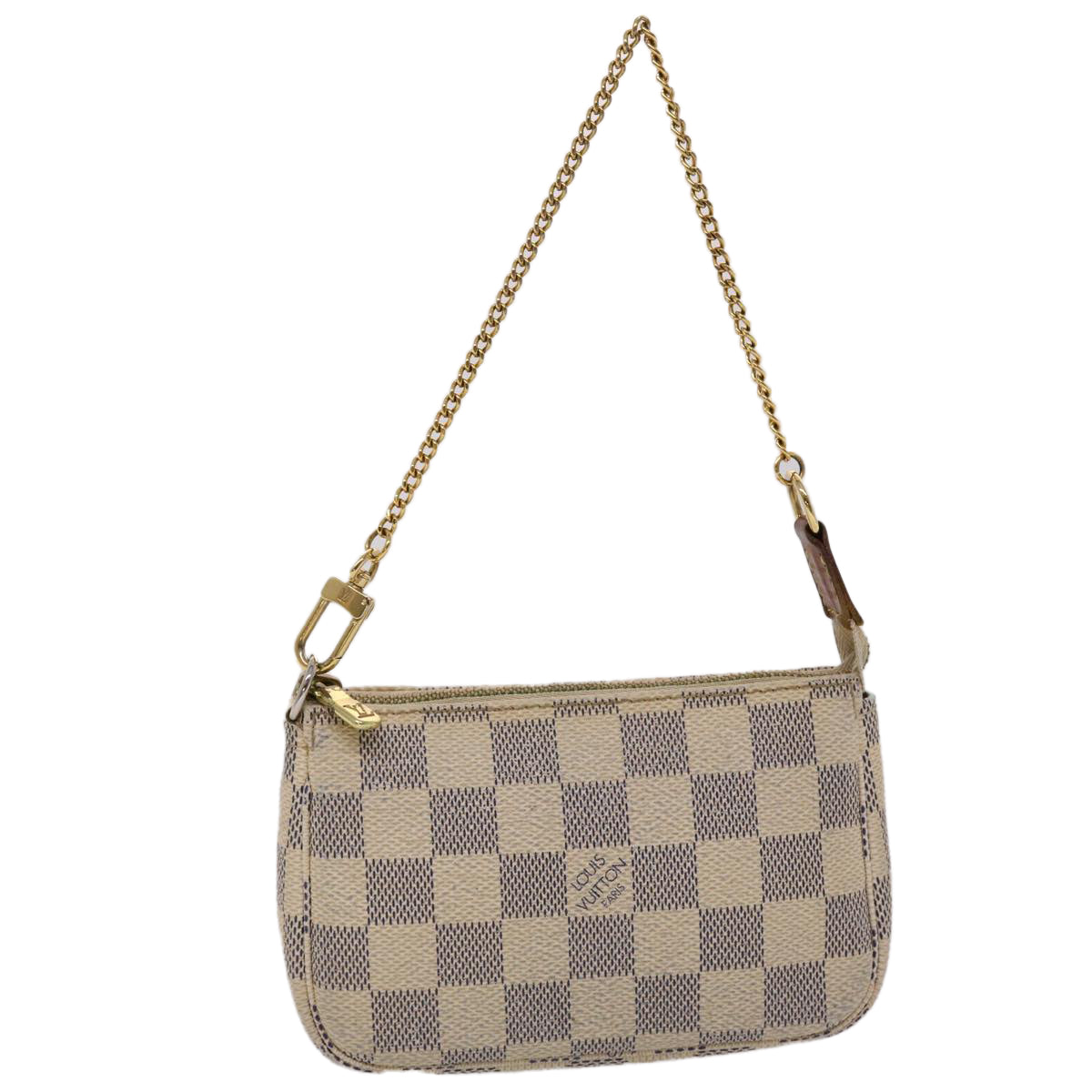 LOUIS VUITTON Damier Azur Mini Pochette Accessoires Pouch N58010 LV 46344