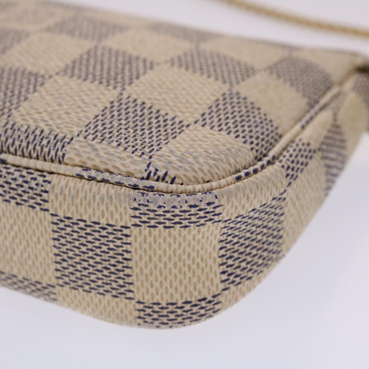 LOUIS VUITTON Damier Azur Mini Pochette Accessoires Pouch N58010 LV 46344