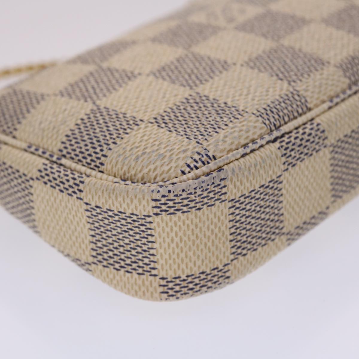 LOUIS VUITTON Damier Azur Mini Pochette Accessoires Pouch N58010 LV 46344