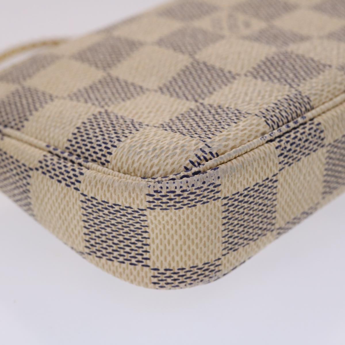 LOUIS VUITTON Damier Azur Mini Pochette Accessoires Pouch N58010 LV 46344