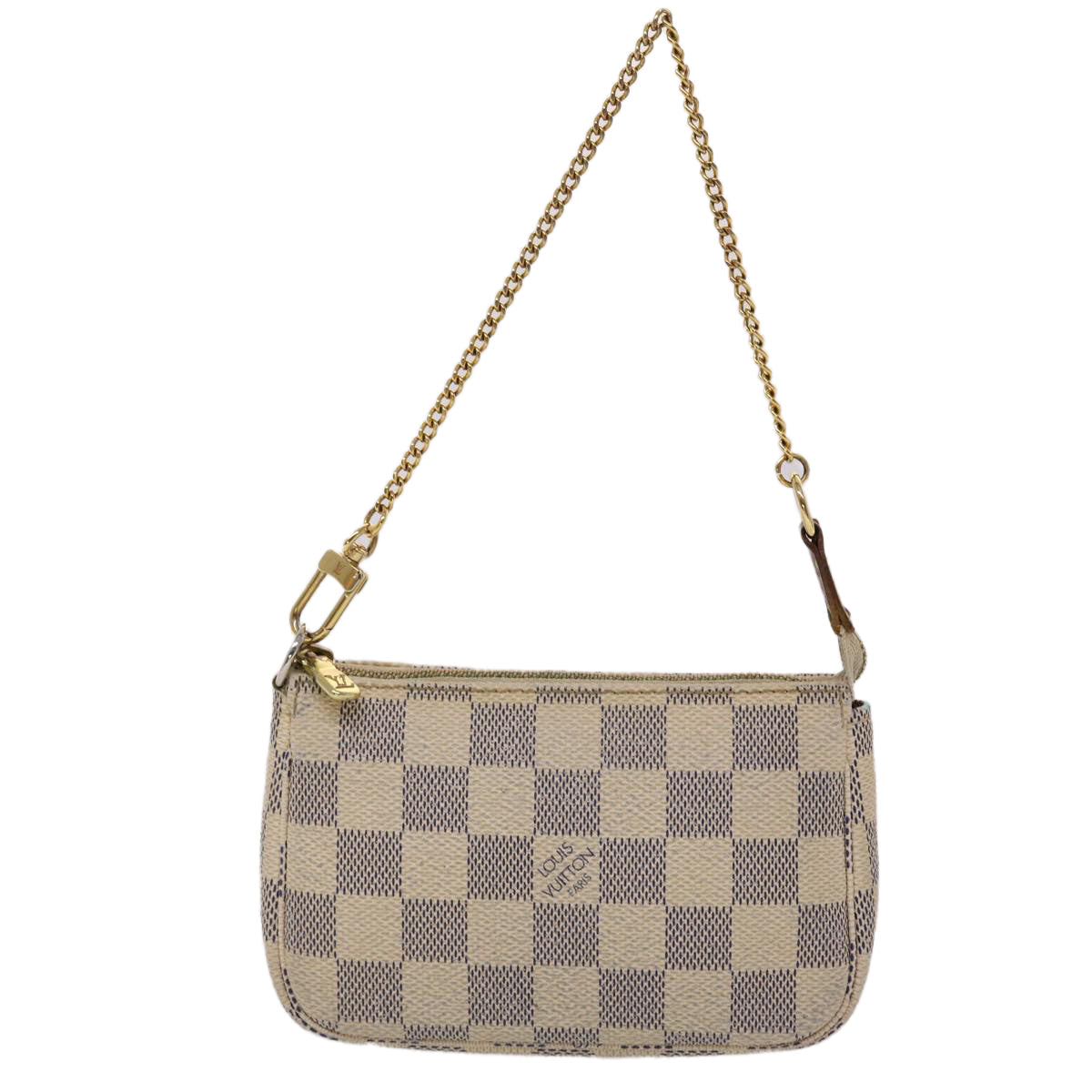 LOUIS VUITTON Damier Azur Mini Pochette Accessoires Pouch N58010 LV 46344