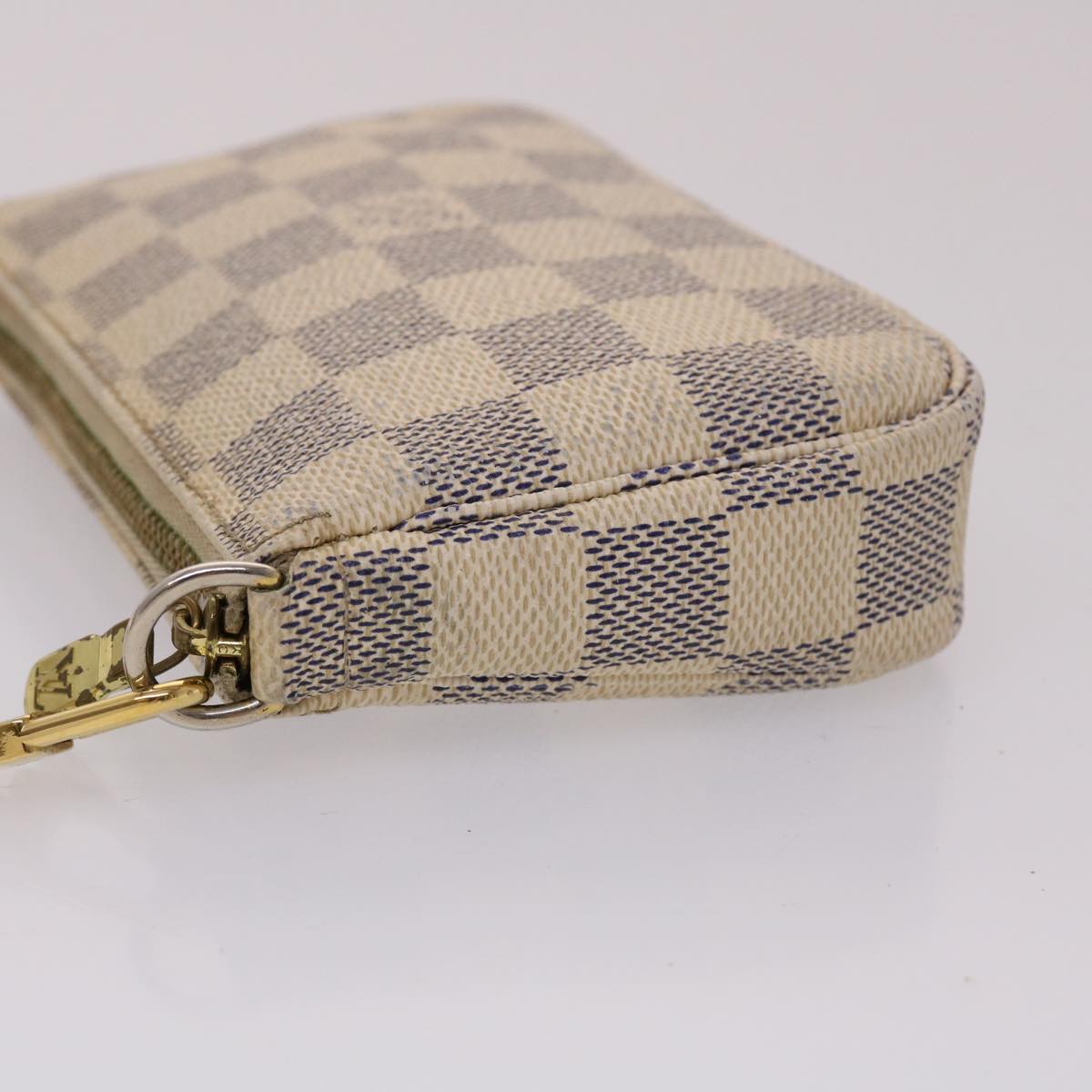 LOUIS VUITTON Damier Azur Mini Pochette Accessoires Pouch N58010 LV 46344
