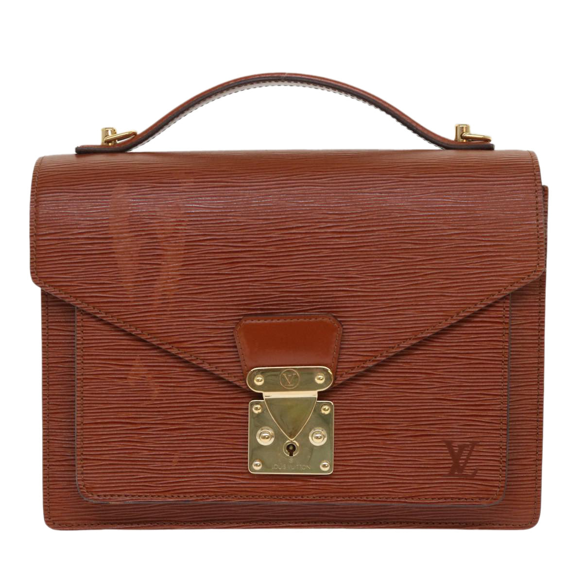 LOUIS VUITTON Epi Monceau Hand Bag Brown M52123 LV 46345