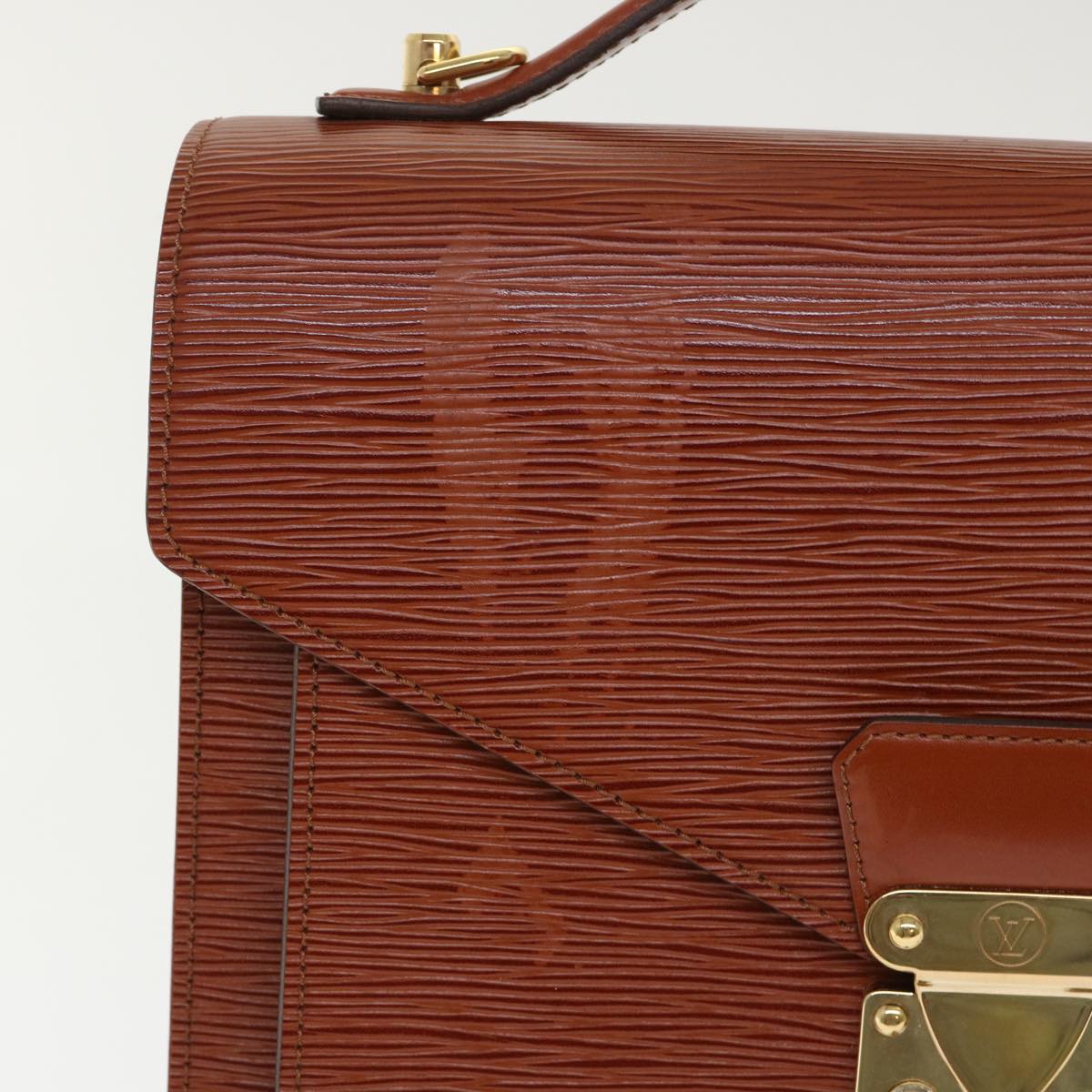 LOUIS VUITTON Epi Monceau Hand Bag Brown M52123 LV 46345