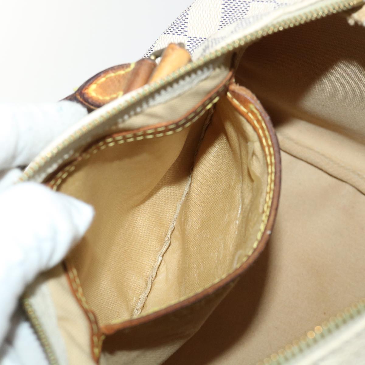 LOUIS VUITTON Damier Azur Speedy 25 Hand Bag N41534 LV 46346