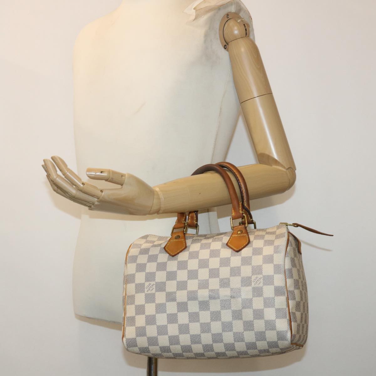 LOUIS VUITTON Damier Azur Speedy 25 Hand Bag N41534 LV 46346