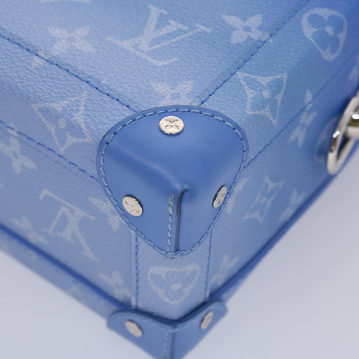 LOUIS VUITTON Monogram Clouds Soft Trunk Shoulder Bag Blue M45430 LV 46350A