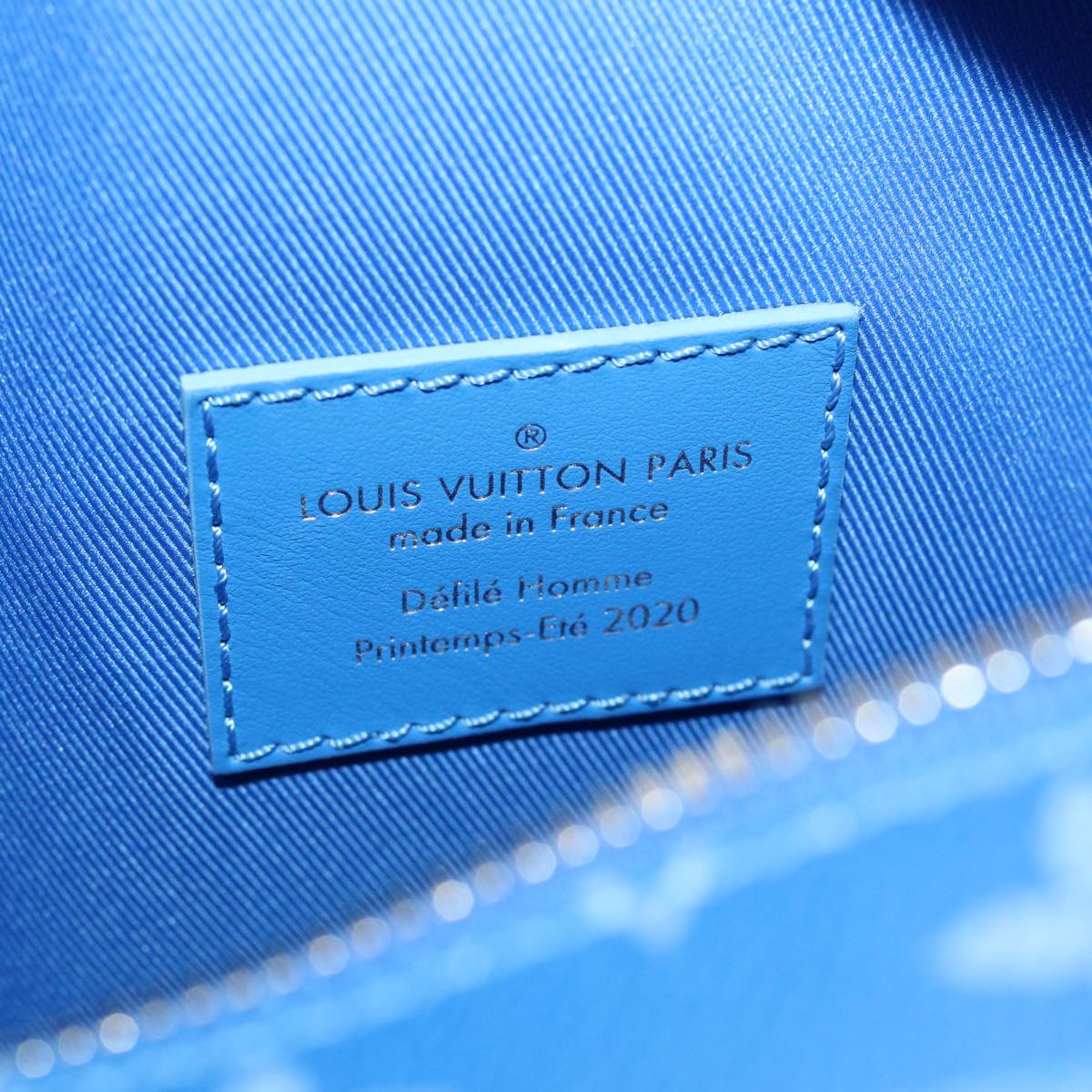 LOUIS VUITTON Monogram Clouds Soft Trunk Shoulder Bag Blue M45430 LV 46350A