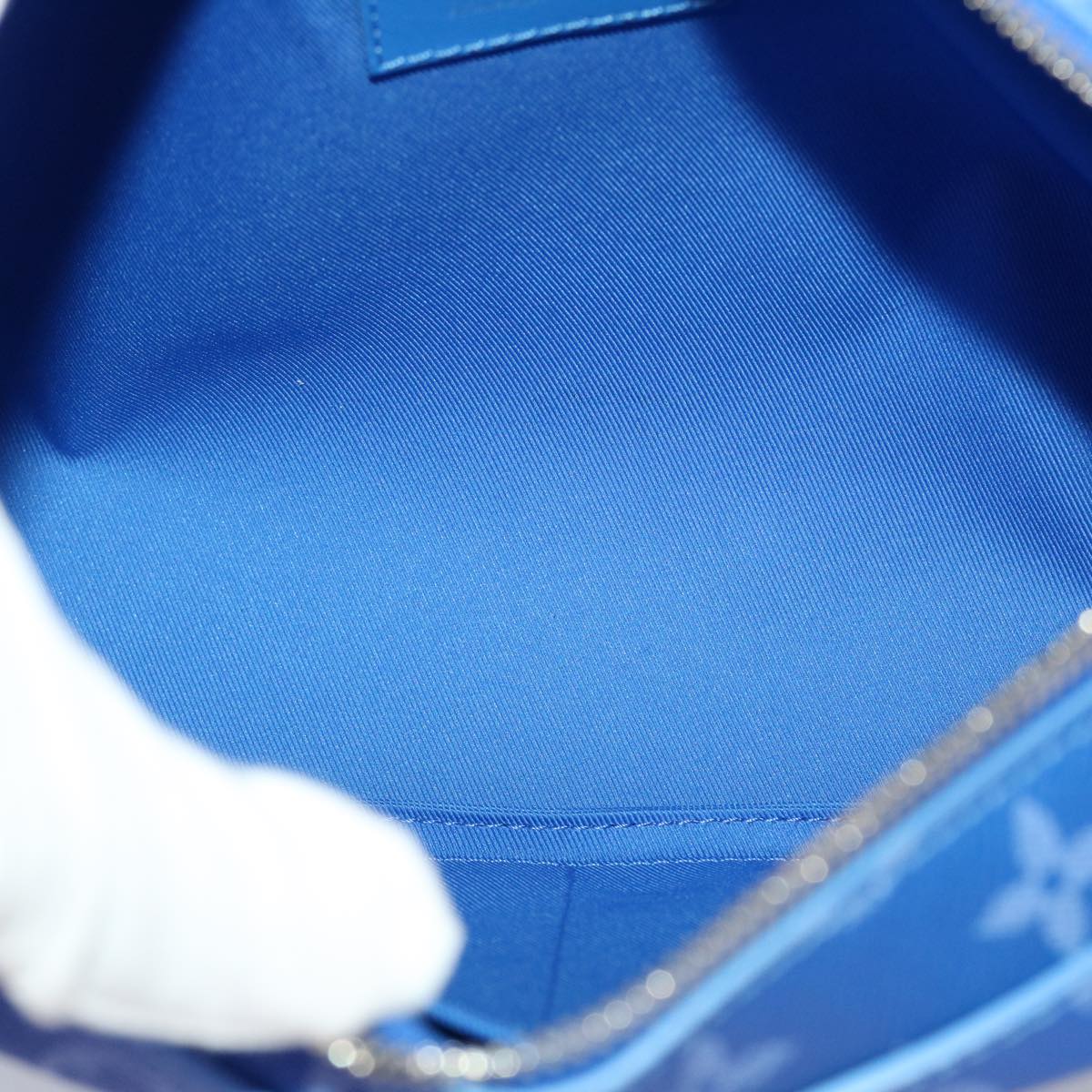 LOUIS VUITTON Monogram Clouds Soft Trunk Shoulder Bag Blue M45430 LV 46350A