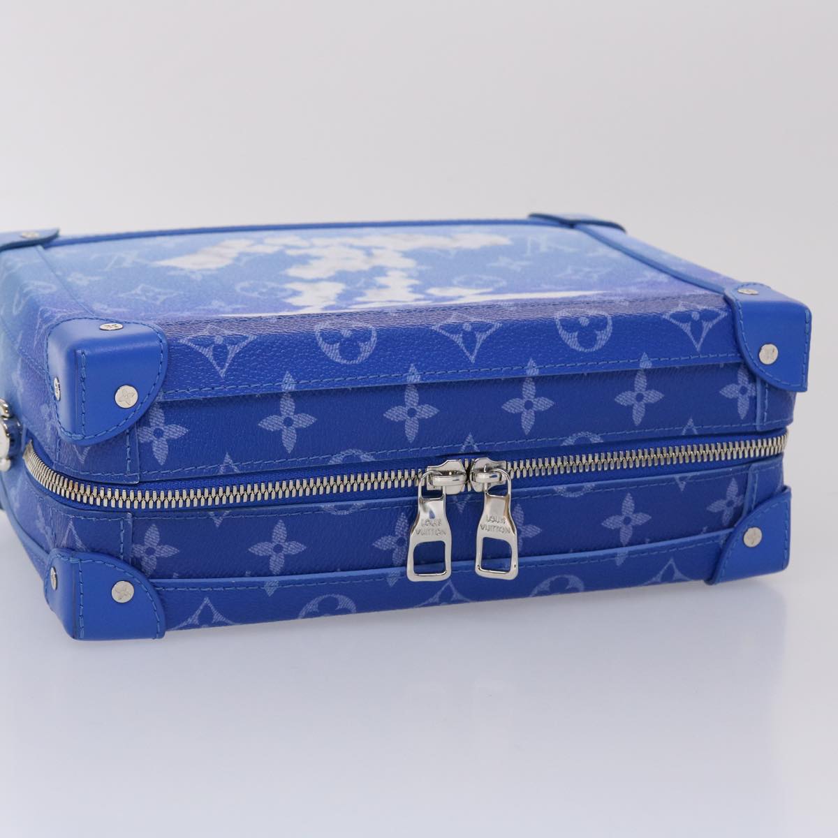 LOUIS VUITTON Monogram Clouds Soft Trunk Shoulder Bag Blue M45430 LV 46350A