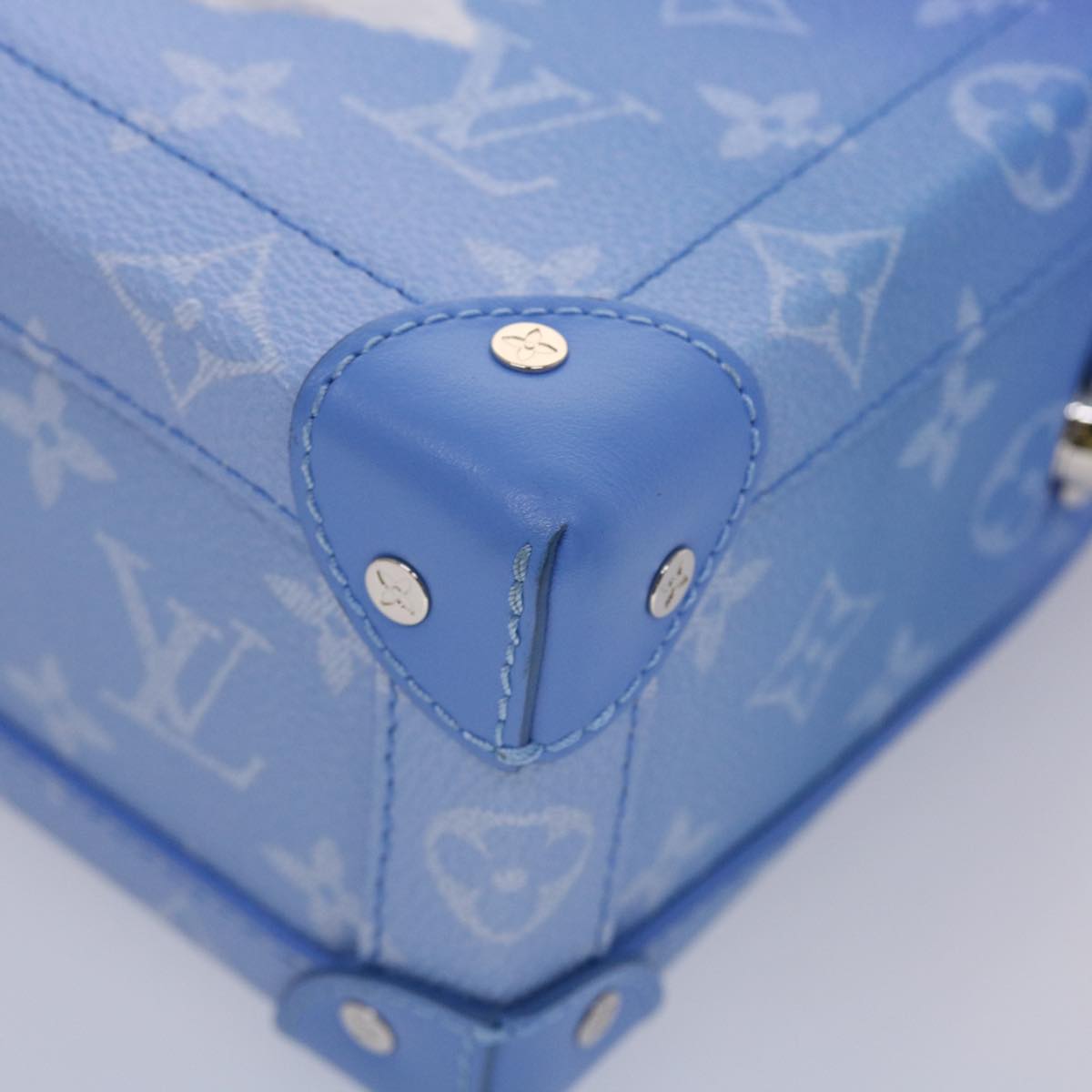 LOUIS VUITTON Monogram Clouds Soft Trunk Shoulder Bag Blue M45430 LV 46350A