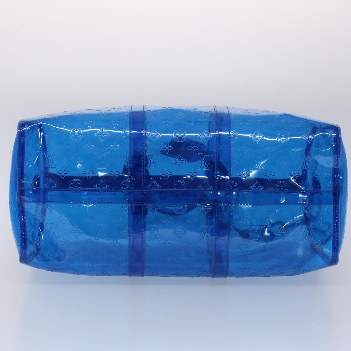 LOUIS VUITTON Monogram Vinyl Keepall Bandouliere 50 Bag Blue M53272 46351A