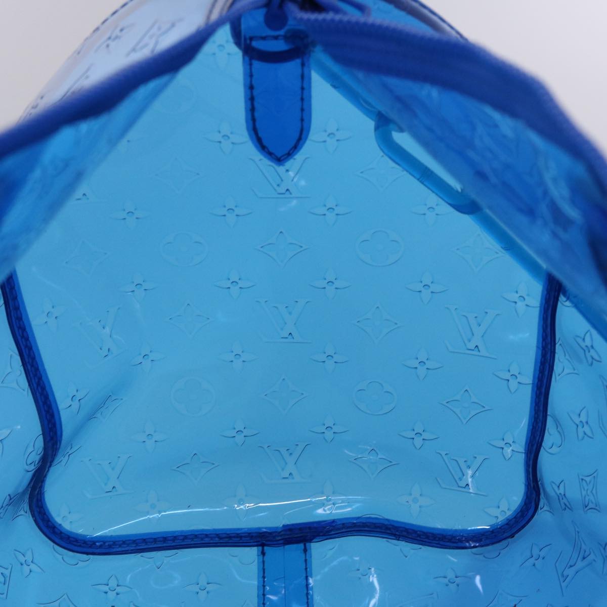 LOUIS VUITTON Monogram Vinyl Keepall Bandouliere 50 Bag Blue M53272 46351A