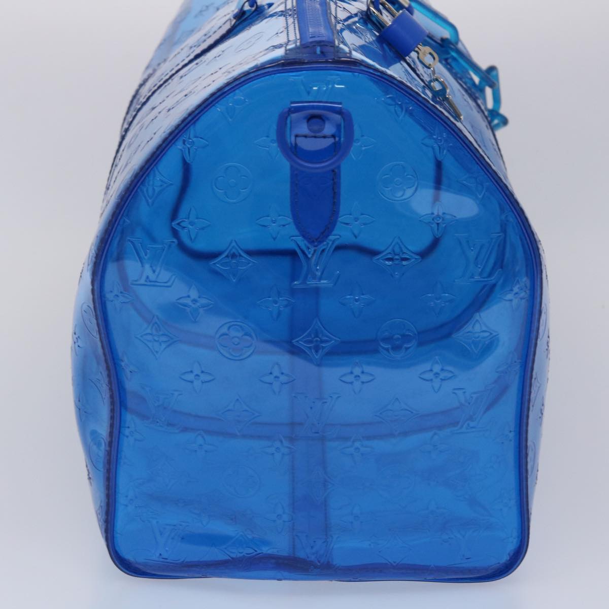 LOUIS VUITTON Monogram Vinyl Keepall Bandouliere 50 Bag Blue M53272 46351A