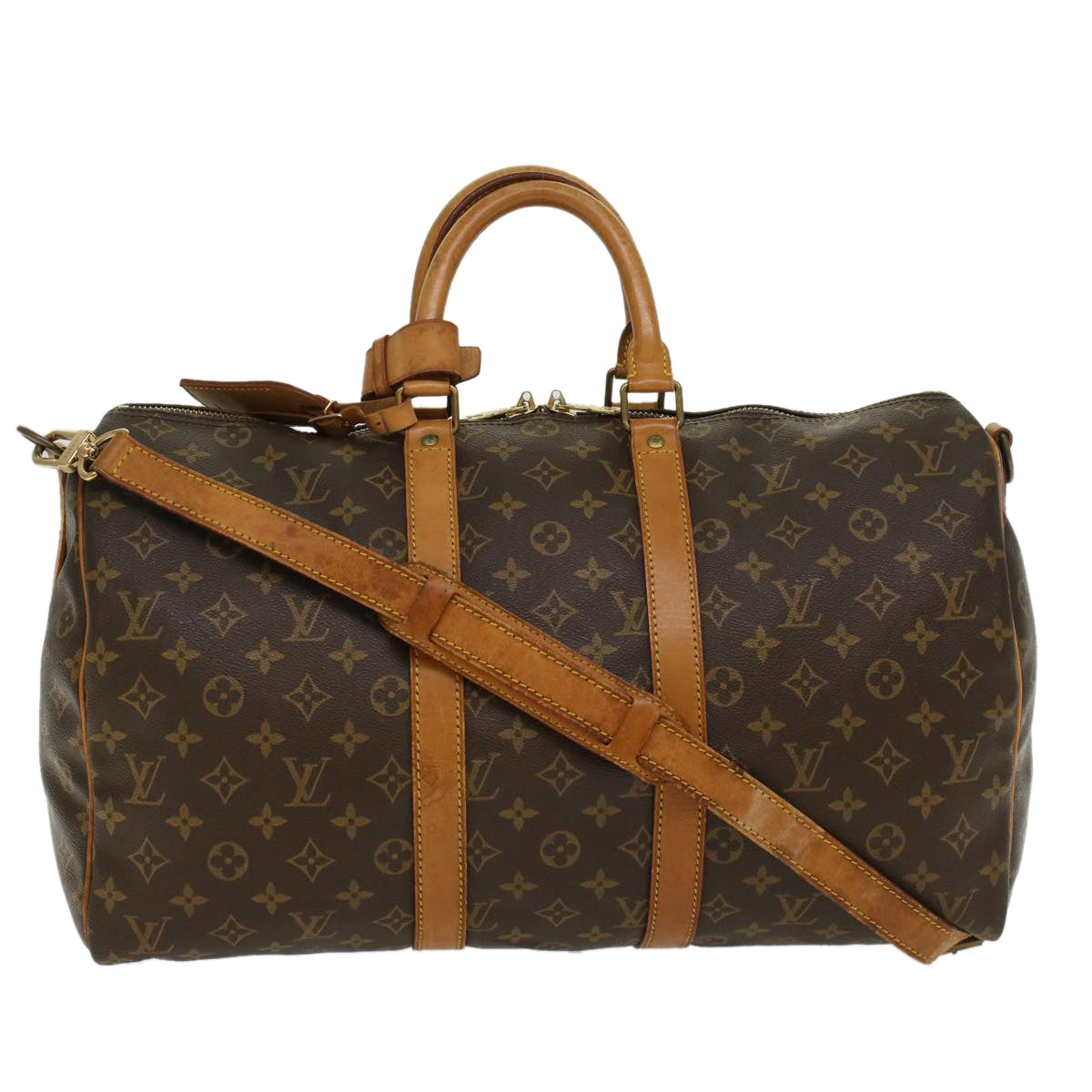 LOUIS VUITTON Monogram Keepall Bandouliere 45 Boston Bag M41418 LV 46364