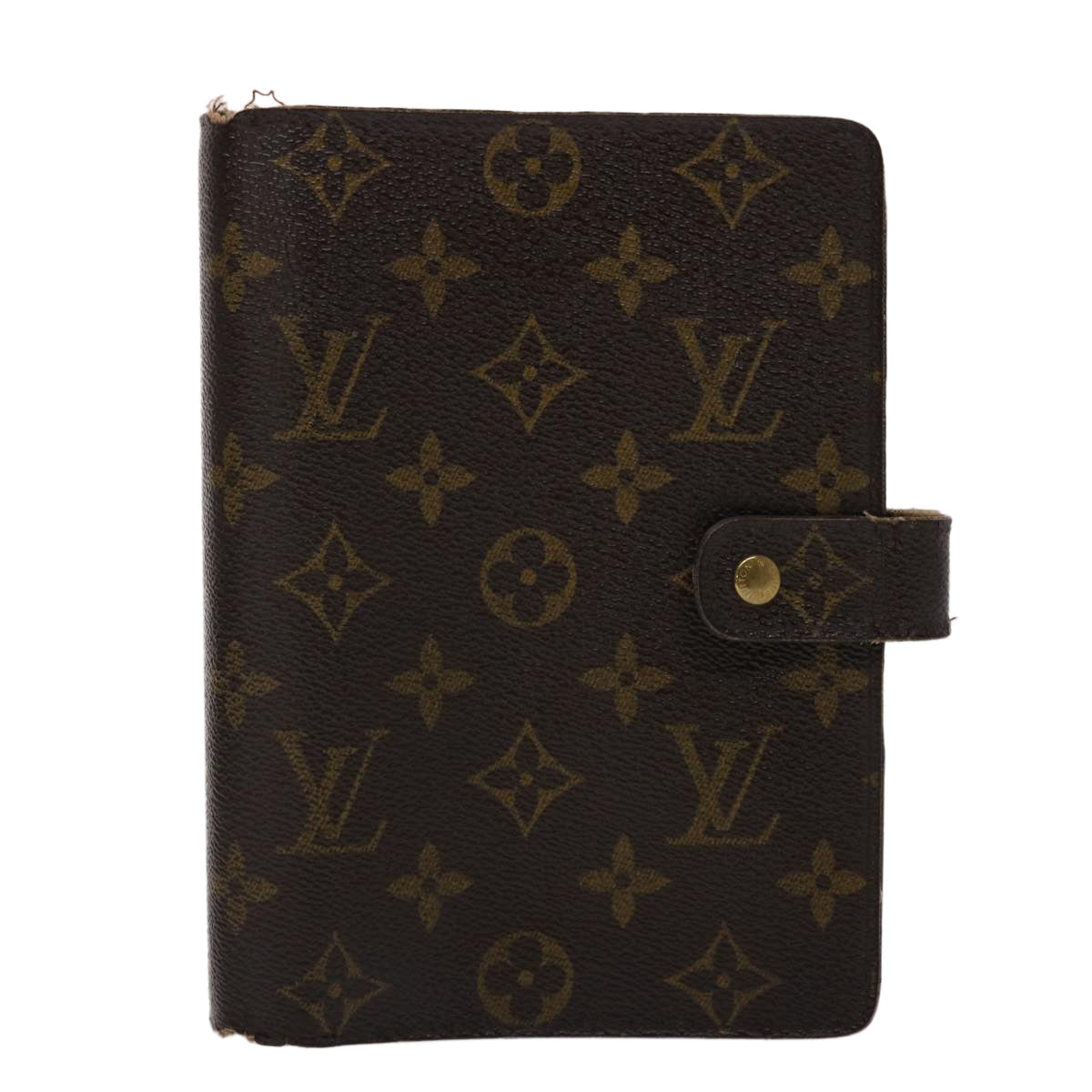 LOUIS VUITTON Monogram Agenda MM Day Planner Cover R20105 LV 46373