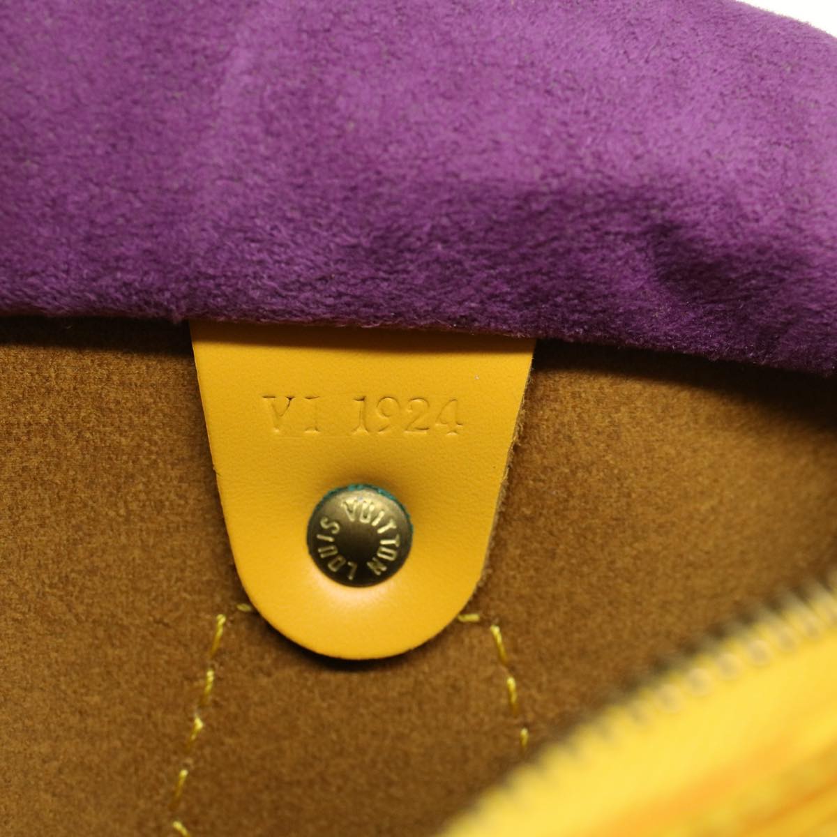 LOUIS VUITTON Epi Speedy 25 Hand Bag Tassili Yellow M43019 LV 46378