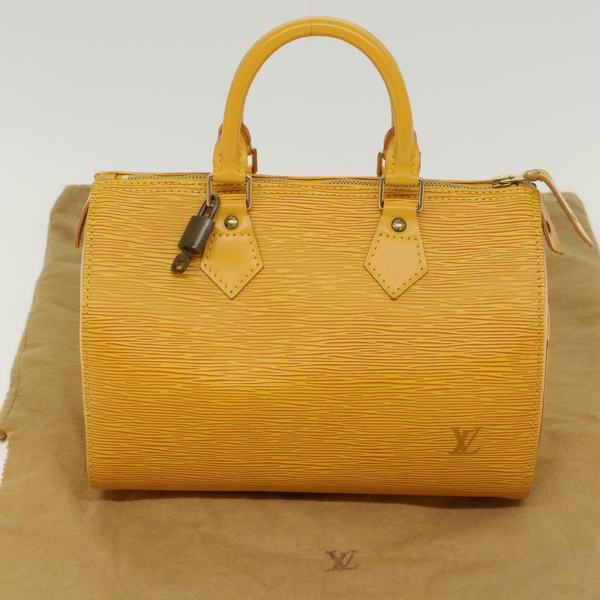 LOUIS VUITTON Epi Speedy 25 Hand Bag Tassili Yellow M43019 LV 46378