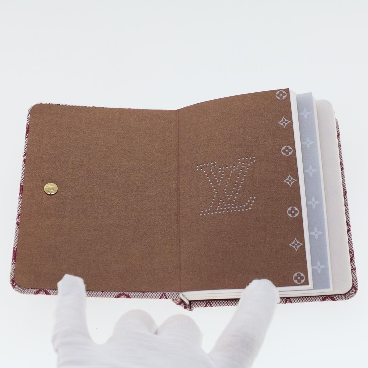 LOUIS VUITTON Monogram Mini Carnet MM Day Planner Cover Red R20834 LV 46382
