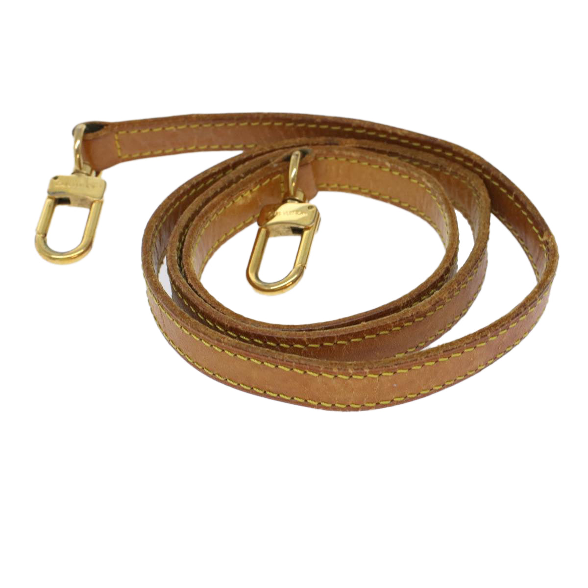 LOUIS VUITTON Shoulder Strap Leather 36.2"" Beige LV 46388