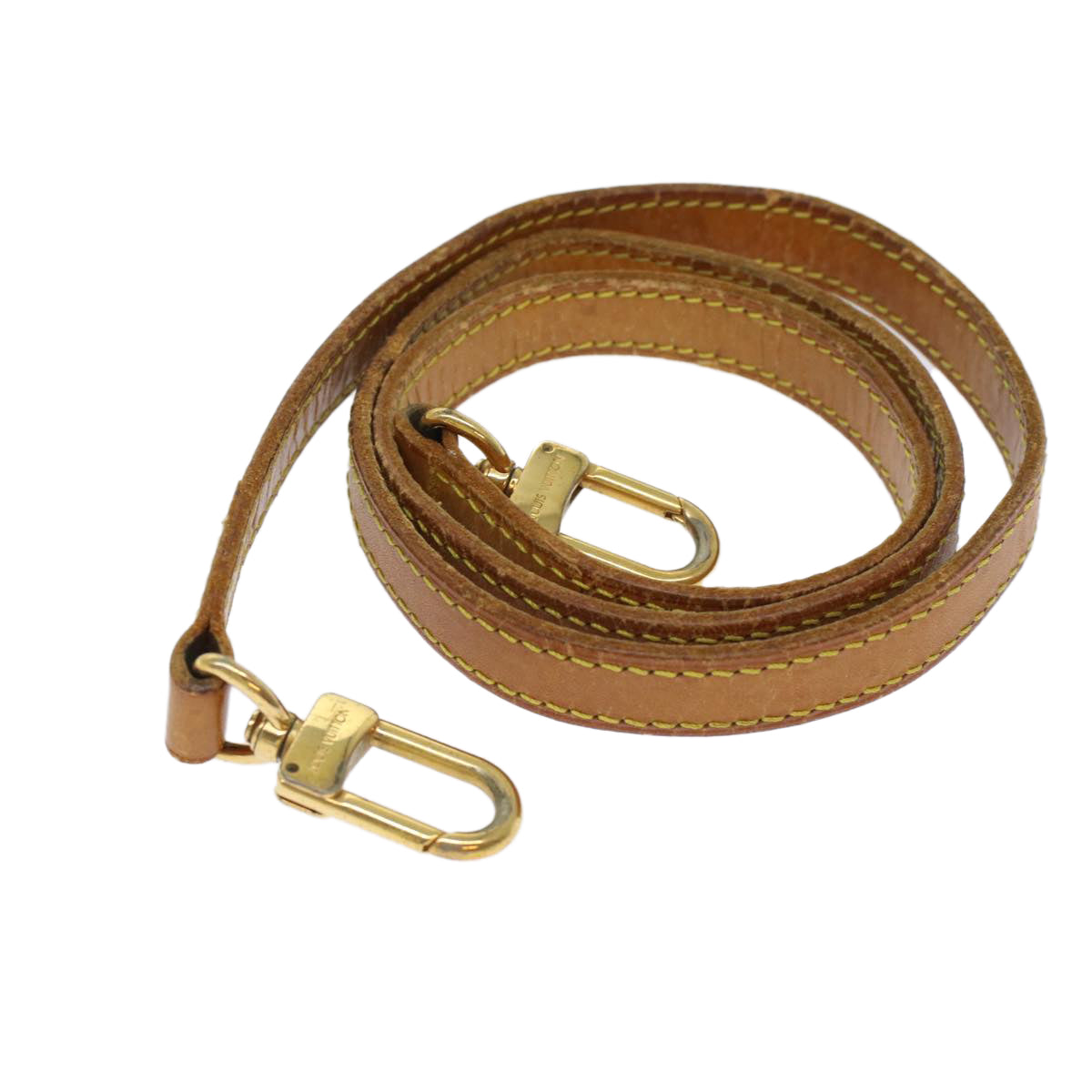 LOUIS VUITTON Shoulder Strap Leather 36.2"" Beige LV 46388