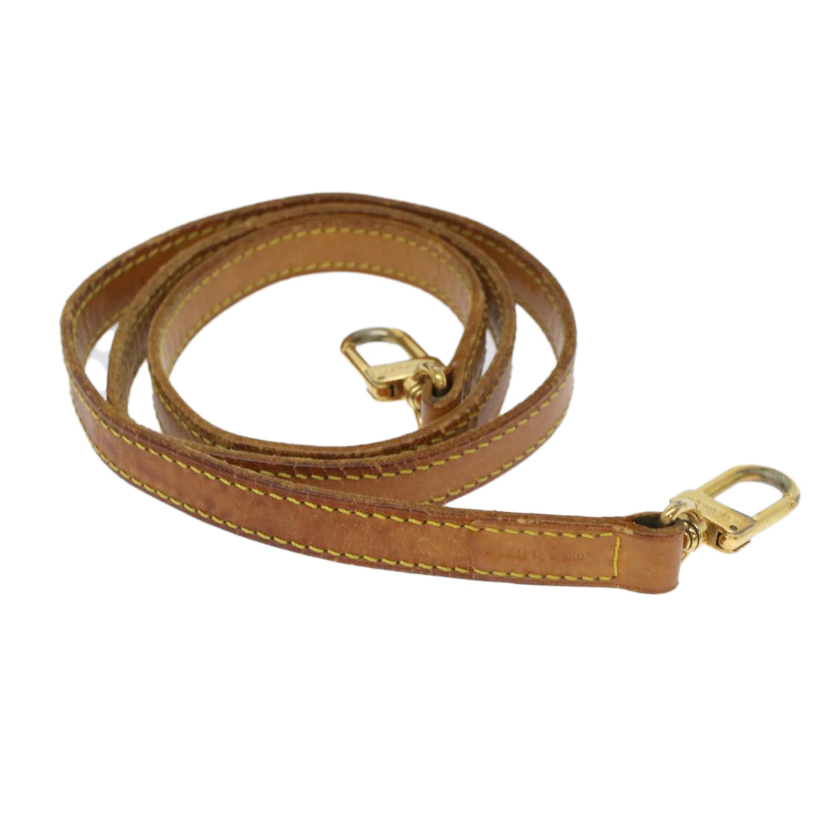 LOUIS VUITTON Shoulder Strap Leather 36.2"" Beige LV 46388