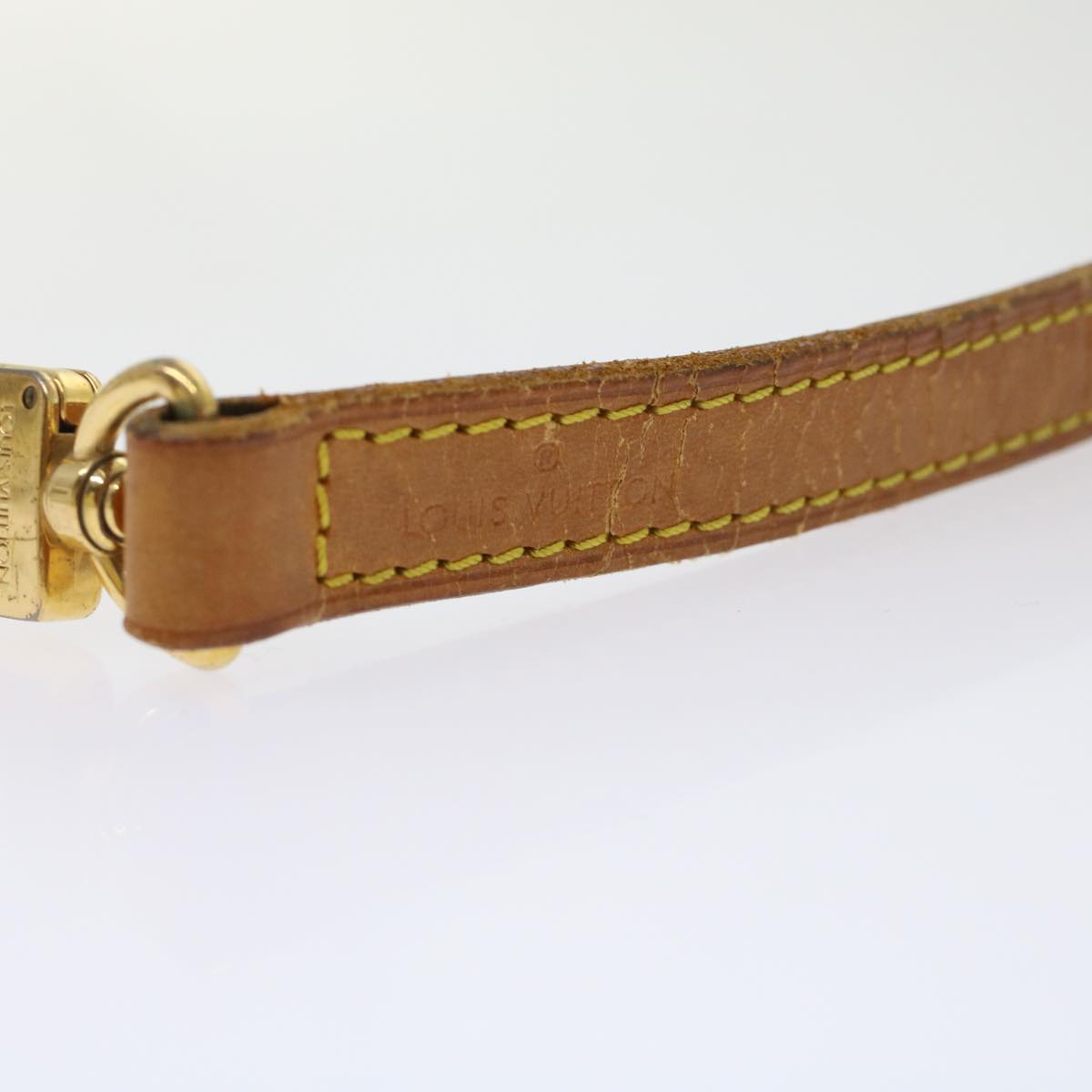 LOUIS VUITTON Shoulder Strap Leather 36.2"" Beige LV 46388