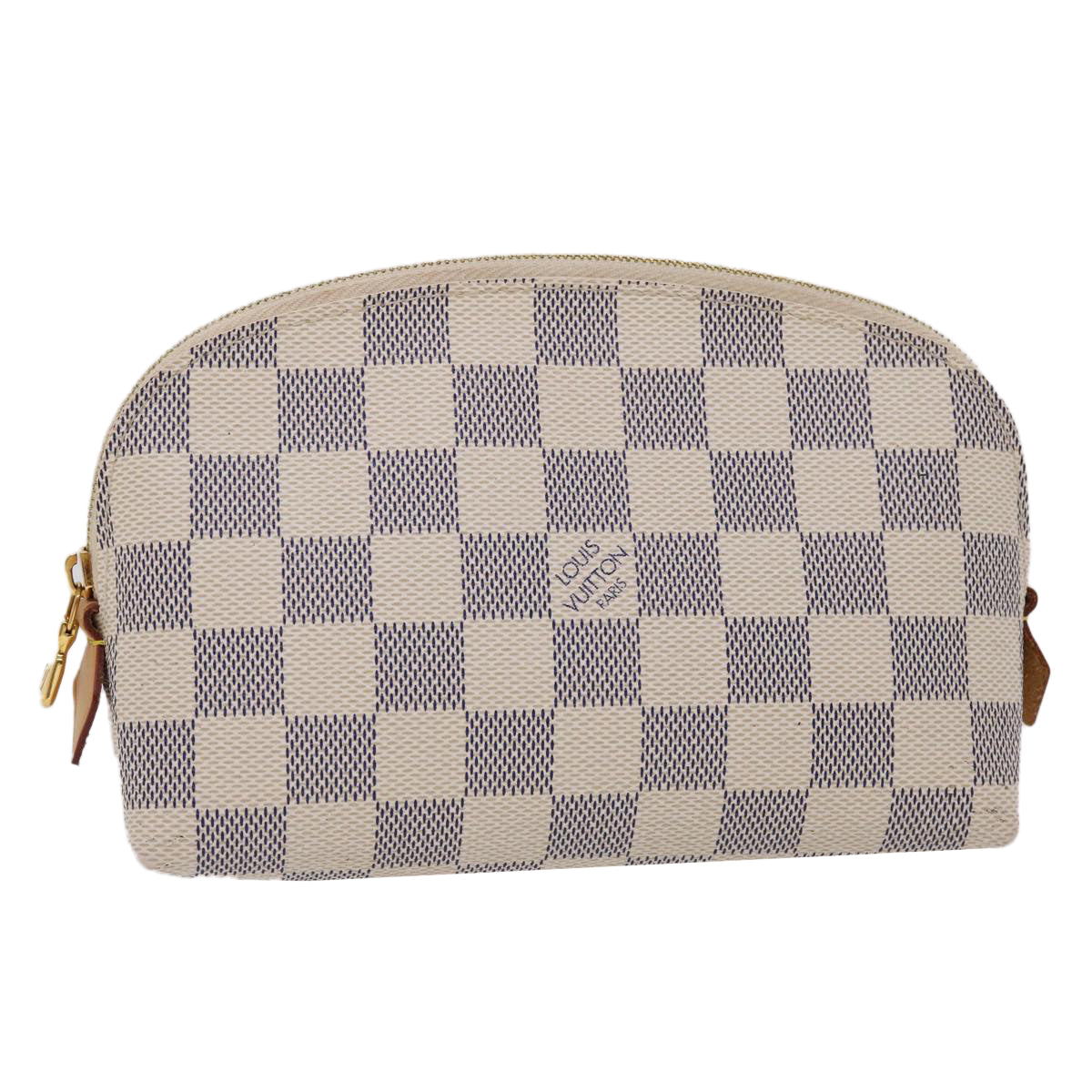 LOUIS VUITTON Damier Azur Pochette Cosmetic PM Pouch N60024 LV 46396