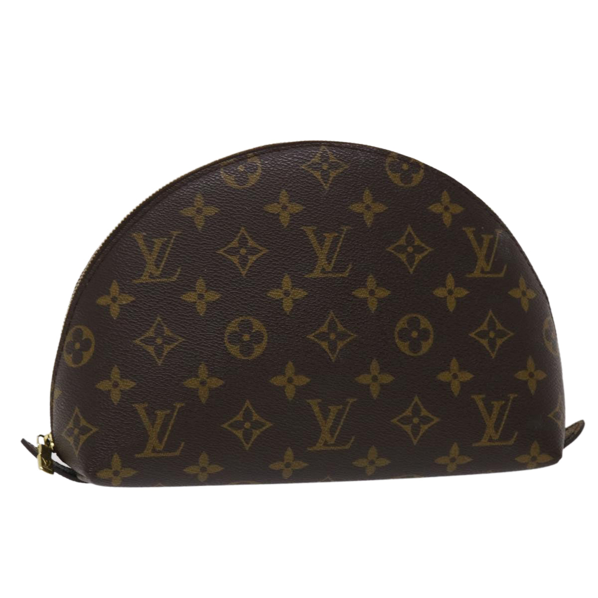LOUIS VUITTON Monogram Trousse Demi Ronde Cosmetic Pouch M47520 LV 46397